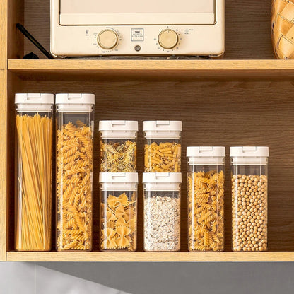 Pasta Storage Box Transparent Plastic Grain Seal Tank Spaghetti Storage Container Moisture-Proof Snack Jar Kitchen Food Tank.