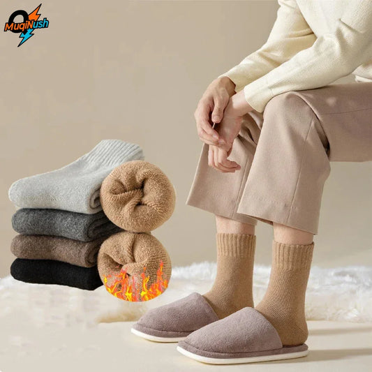 MuqiNush 5 Pairs  Socks Men Women Ankle Knee-High Sport Athletic Running Cycling Socks Winter Warm and Thick Fashion For Daily.