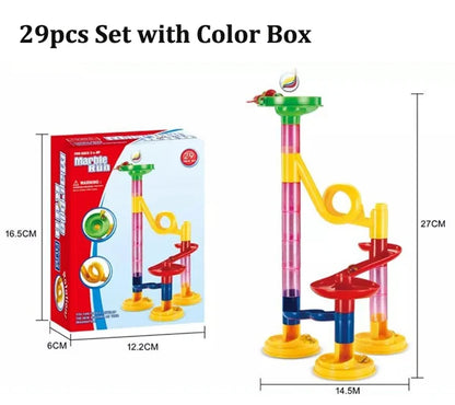 29-142PCS Marble Run Building Blocks Marbles Slide Toys For Children DIY Creativity Constructor Educational Toys Children Gift