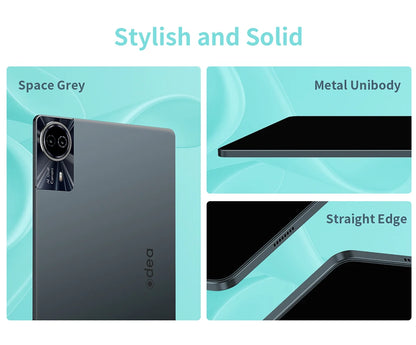 Odea S11 Tablet Android 14 Max 16GB RAM 256GB ROM T606 8-core 11 inch TDDI Tablets 4G VoLTE GPS 8000mAh Widevine L1 Type-C.