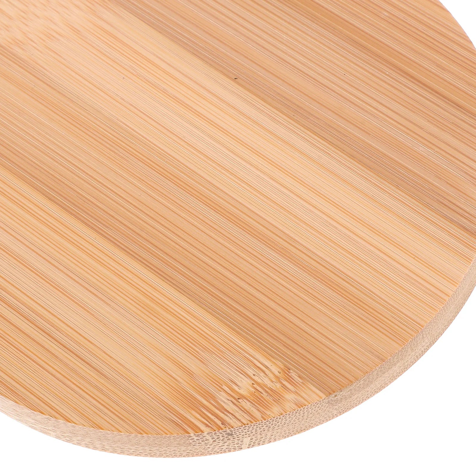 2 Pcs Bamboo Tray Wooden Plates Food Trays Wood Tableware Fruit Plates Serving Platters Home Decor Kitchen Counters Round Tray.