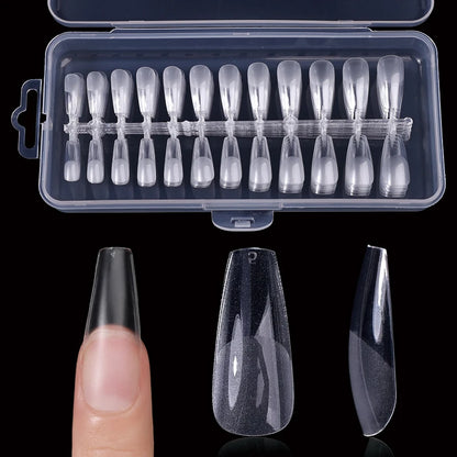 Fake Nail Press on Tips for Nails Extension Full False Acrylic Finger Short Artificial American Capsules Long Soft Gel Almond