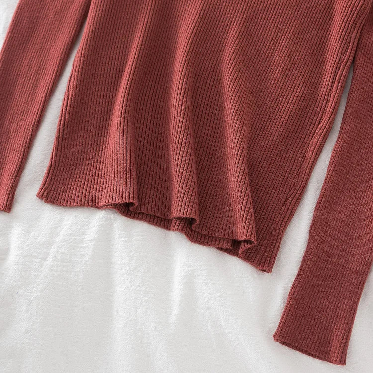 2026 weibliche Casual Tops Pullover Frauen Herbst Winter Gestrickte Dünne Pullover Feste Taste Volle Hülse V-ausschnitt Pullover.