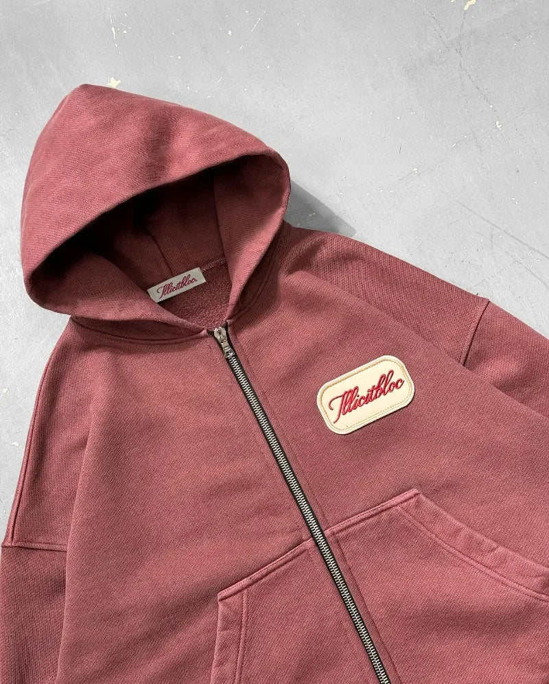 Y2K Fashion New Letter Embroidery Patch Loose Hooded Sweater Women Street Vintage Hip Hop Harajuku Leisure Couple Sports Hoodies.