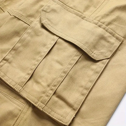 Solind Cotton Multi Flap Pockets Men's Straight Leg Cargo Pants Loose Casual Outdoor Pants Men's Work Pants For Hiking Tactical.