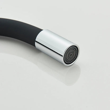 Kitchen Sink Faucet Flexible Water Pipe 360° Rotation Single Handle Deck Mount Cold Hot Water Mixer Water Tap