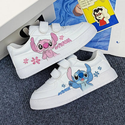 Disney kids cartoon Stitch princess cute Casual shoes non-slip soft bottom sports shoes for child gift.