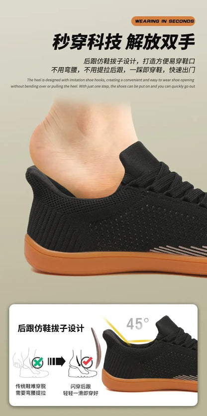 Sommer Breite Schuhe Männer Barfuß Breite Kappe Weichen Sohlen Outdoor Jogging Lace Up Casual Sneaker Atmungsaktive Laufschuhe Tenis Jeans.