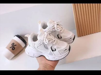 Children Tennis Shoes Versatile Non-slip White Sneakers for Kids Girls Fashion Causal Breathable Toddlers Boys Sports Shoes Hot.