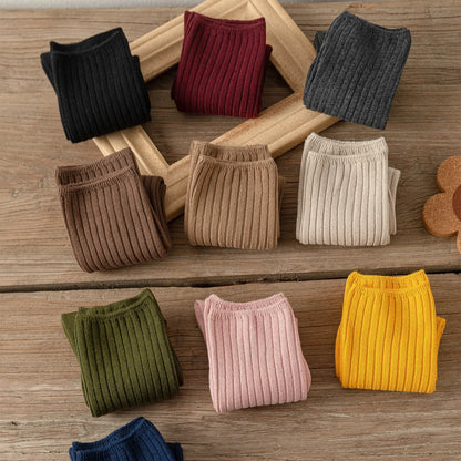 10Pairs Retro Women Cotton Loose Socks Autumn Winter Knitting Solid Color Long Black Pink Korean Japanese Student Girls.