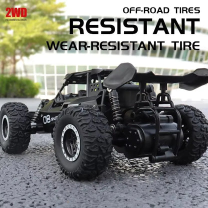 Remote Control Car RC Drift Racing 1:16 Vehicle Off Road Alloy 2.4G Radio High-Speed Trucks With LED Light Climbing Gift Kid Toy.