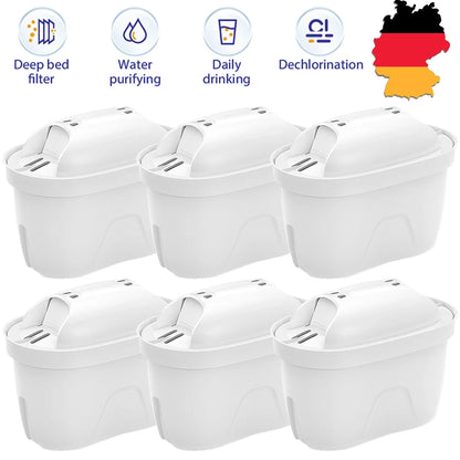 Household Filter Kettle with 6 Filter Device Activated Carbon Water Purifier and Filter Cartridges Non-toxic Filter Wate 3.6L