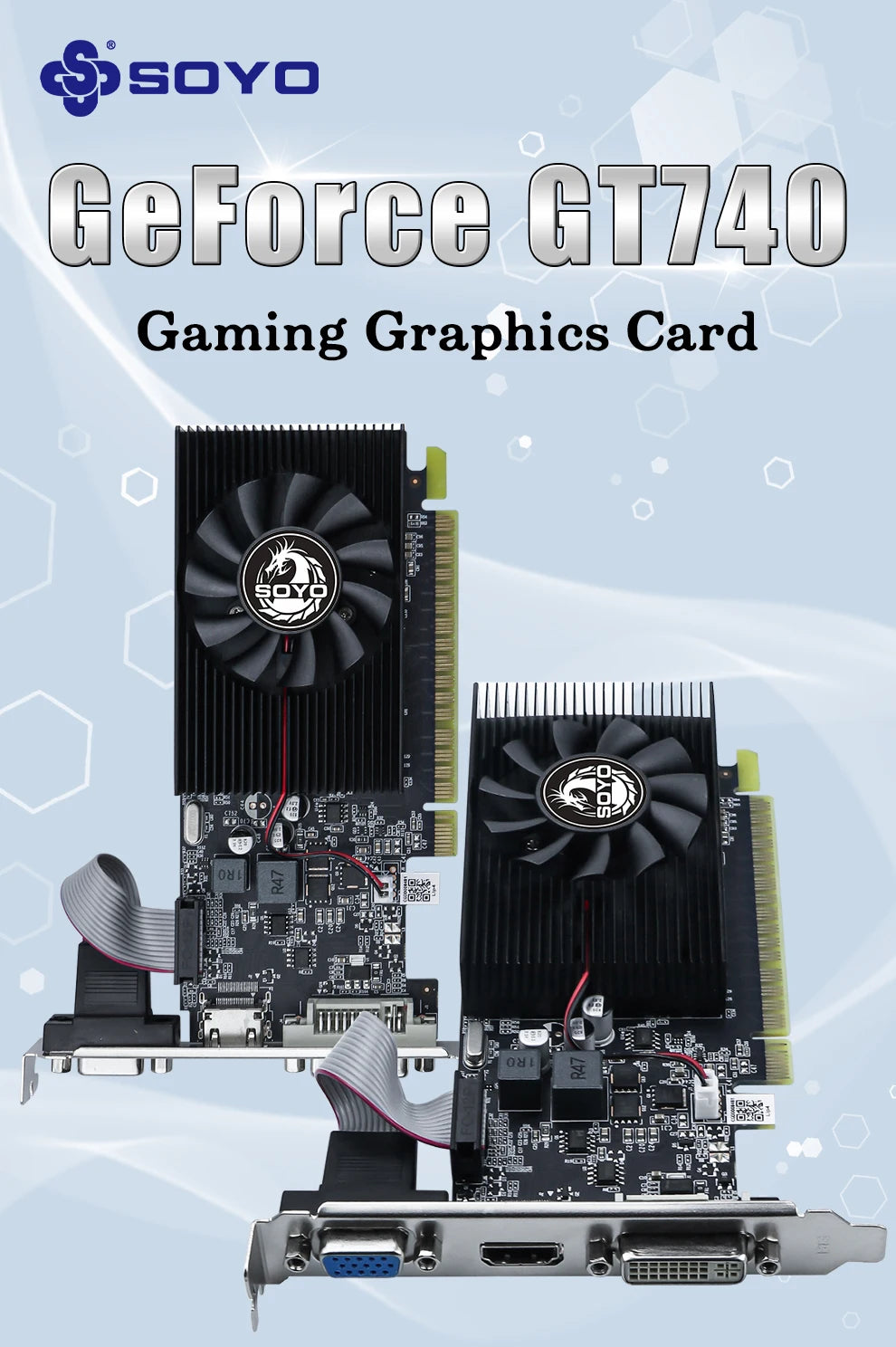 SOYO GT740 4GB Graphics Card GDDR5 128Bit HDMI DVI VGA PCI-E 3.0 Geforce GPU Gt 740 Gaming Video Card Placa De Video Desktopc.