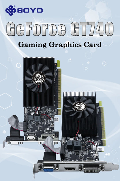 SOYO GT740 4GB Graphics Card GDDR5 128Bit HDMI DVI VGA PCI-E 3.0 Geforce GPU Gt 740 Gaming Video Card Placa De Video Desktopc.