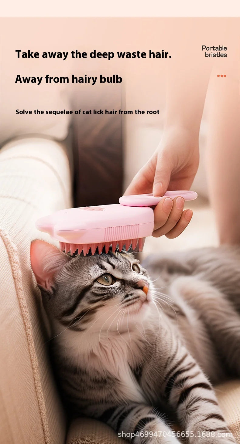 Pet Electric Spray Comb Cat Dog General Spray Massage Comb Cat Hair Removal Cleaning Supplies, Pet Accessories, Pet Steam Comb.