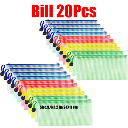 Zipper Documents Bag A4/A5 Plastic Folders A3 Transparent Waterproo File Organize Storage Bag School Office Stationery Supplies.