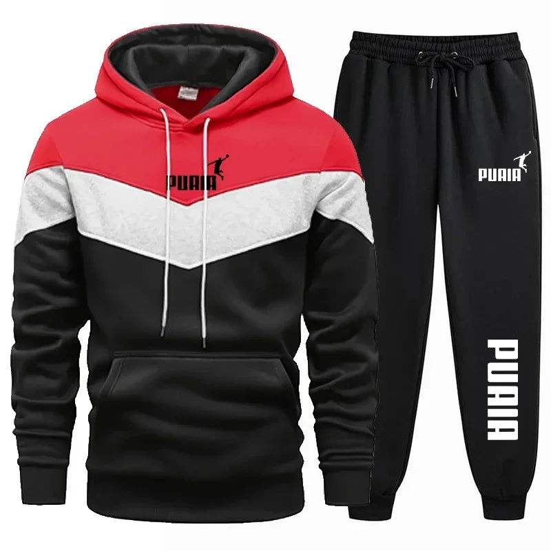 Men's Sportswear Set - Hooded Sweater + Trousers Ensemble - Casual Sportswear - Fashionable - Comfortable Outdoor Set.