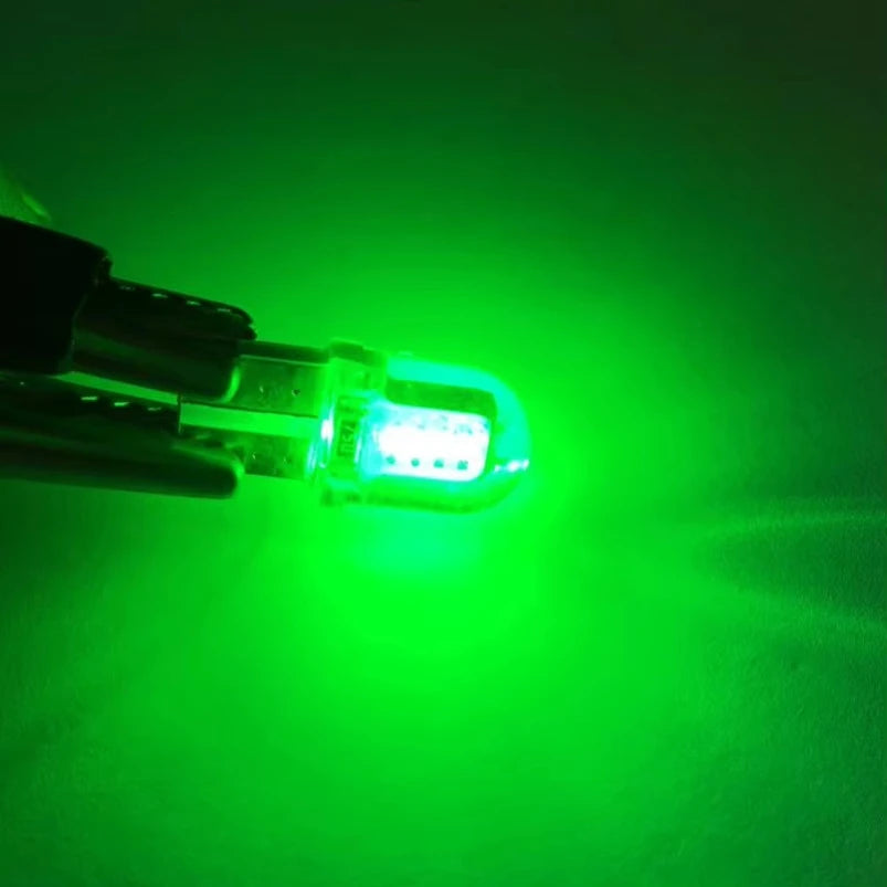 10pcs t 10 w5w Cob Glühbirne 1w DC12V Mini LED Lichter weiß blau rot gelb grün rosa rosa Silikon lampe für Auto Innen beleuchtung.