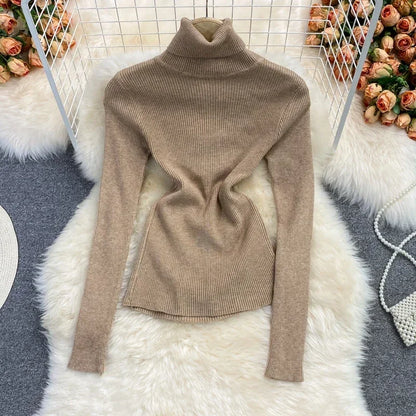 2026 neue Herbst Winter Rollkragen Langarm Gestrickte Pullover Einfarbig Multi Farbe Kaschmir Grundlegende Weiche Pullover