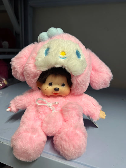 2023 New 20cm Kawaii Cartoon Animation Doll MONCHICHI Children's Birthday Gift Christmas Gift Wedding Supplies Doll