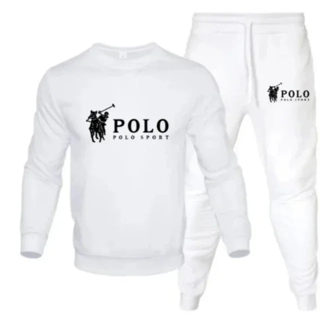 Men's autumn and winter sets of round-neck sweatshirts and jogging pants, autumn and winter fashion, outdoor fitness and casual.