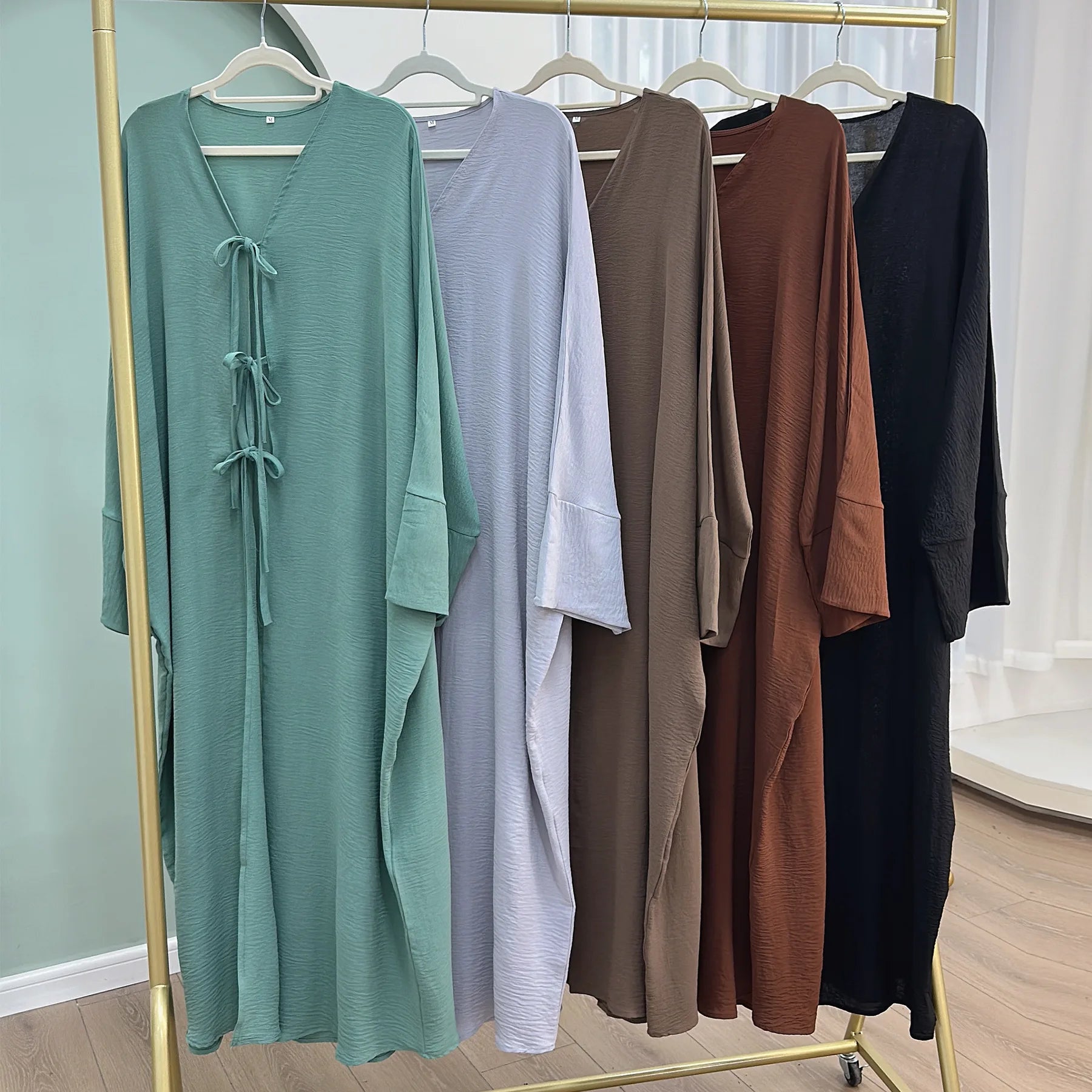 Ramadan Eid Muslim Women Modest Arab Open Abaya Long Dress Jalabiya Lace Up Cardigan Robe Morocco Dubai Abayas Kaftan Vestidos.