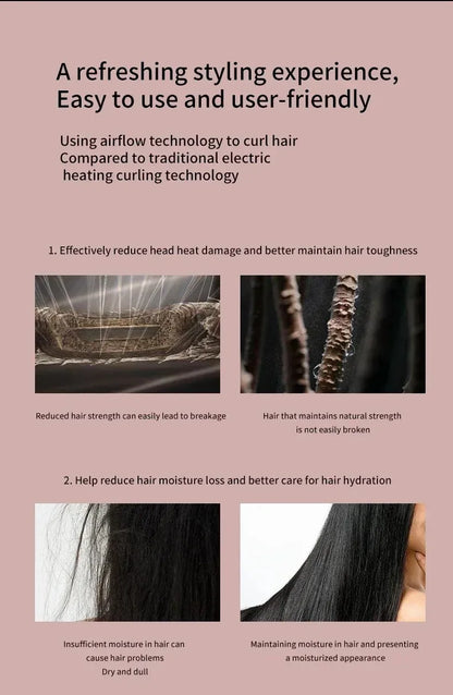 6IN1 Multi Hair Styler, 1300W High Power, Combines Drying, Straightening and Curling Functions, Suitable for Home and Salon Use