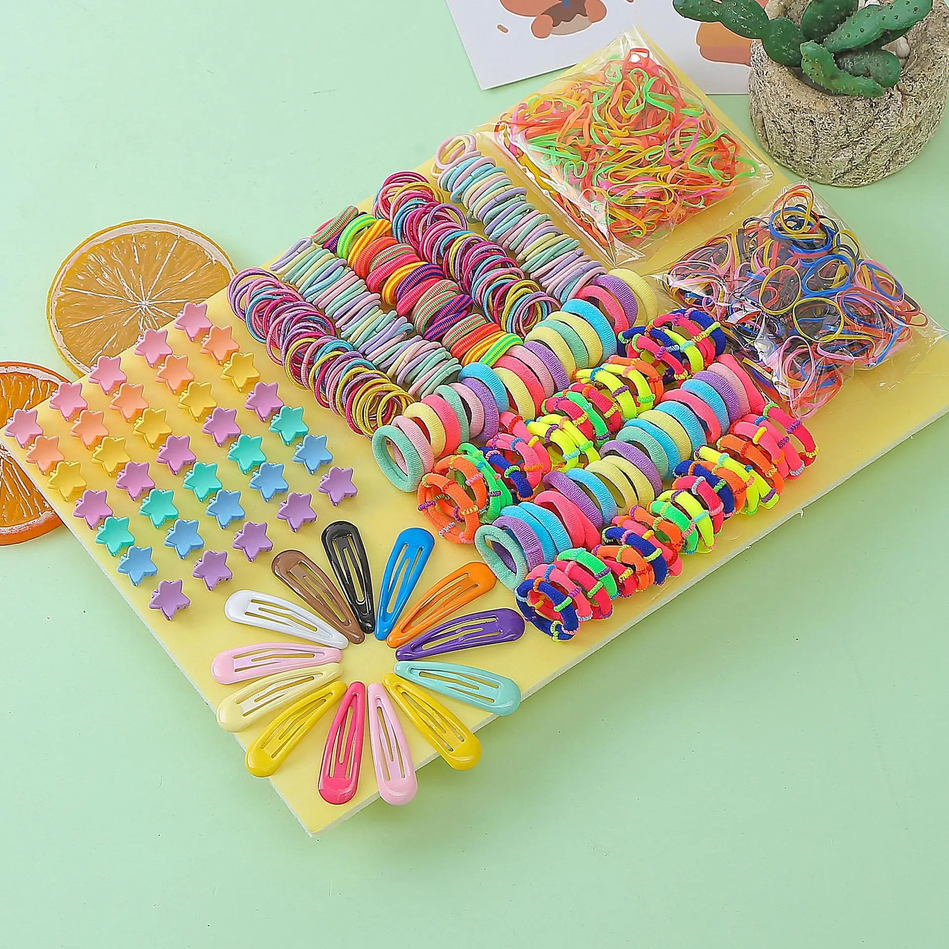 780/830/875/1170pcs Children's Jewelry Hairpin Princess Hairline Baby Hair Band Girl Side Clip Hair Accessories Combination Set.
