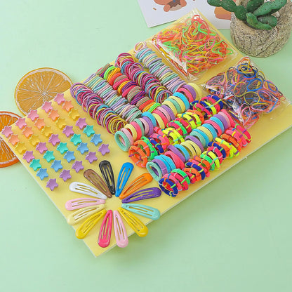 780/830/875/1170pcs Children's Jewelry Hairpin Princess Hairline Baby Hair Band Girl Side Clip Hair Accessories Combination Set.