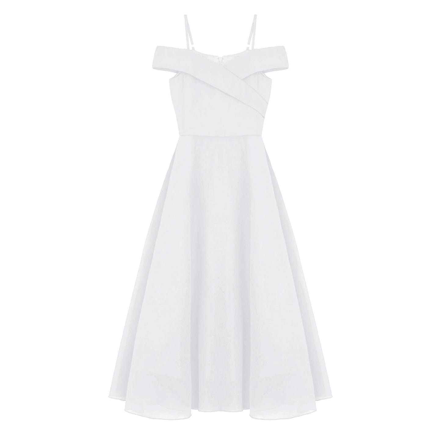 Elegantes Chiffon-Partykleid für Mädchen, schulterfrei, verstellbarer Spaghettiträger, bodenlanges Maxikleid für Hochzeit, Geburtstag, Abend