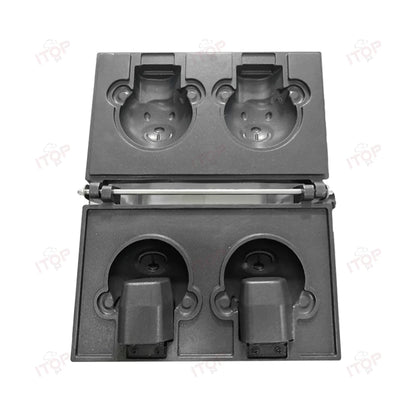 Commercial Taiyaki Bear Shaped Waffle Maker 1800W Open Mouth Bear Shape Waffle Machine Ice Cream Waffle Iron Maker.