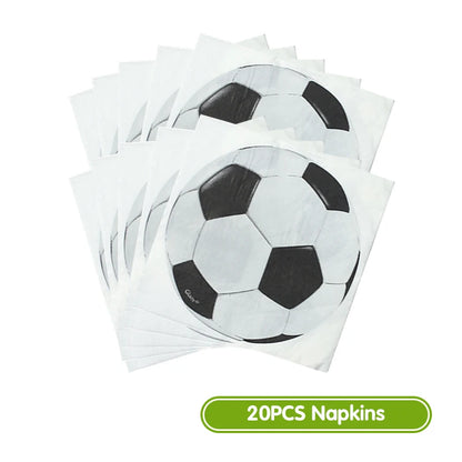 Fußball Geburtstag Dekoration Party Supplies Geschirr Luftballons Set Süßigkeiten Geschenkboxen Fußball Geburtstagsgeschenke Kinder Geburtstagsgeschenke