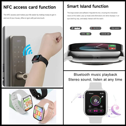 2025 New Original For Apple Watch Series 10 Women SmartWatch GPS Track Bluetooth Call NFC IP68 Waterproof Compass Men SmartWatch.