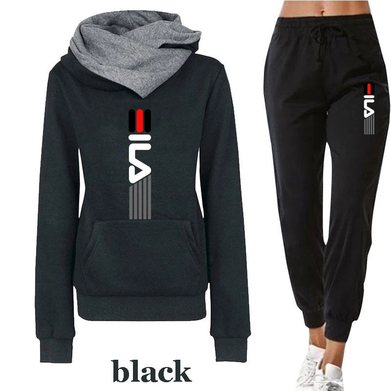 Frühling Und Herbst Frauen Hoodie Trainingsanzug 2-teiliges Set Sweatshirt Set Casual Tops Sport Lange Hosen Weibliche Plus Größe Vetement.