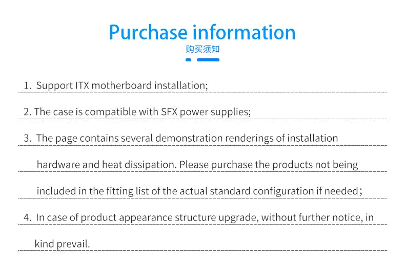 Barrowch ITX Open Frame Aluminum Alloy Water-cooling Computer Case DIY Adjustable Angle PFT-01.