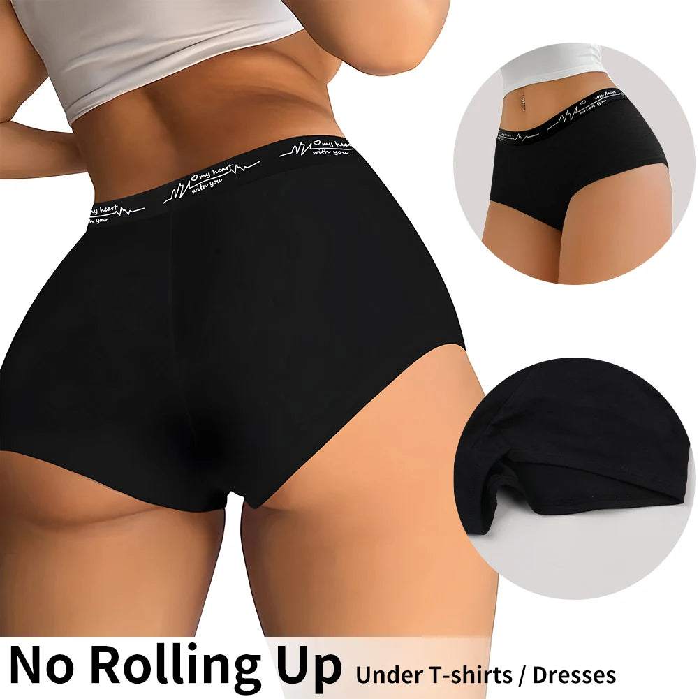 Ladies Solid color boxers Briefs Comfortable Female Underwear Sporty Style Casual Sexy Panties for Women S-XL.