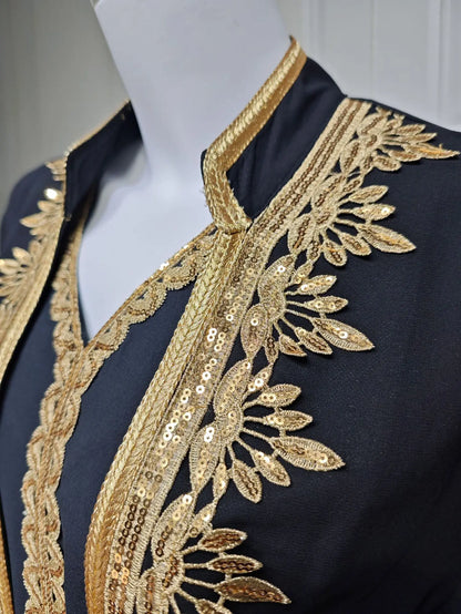 Eid Muslim Women Party Dresses Jalabiya 2 Piece Set Embroidery Arab Long Robe Ramadan Morocco Dubai Abayas Islam Vestidos Kaftan.