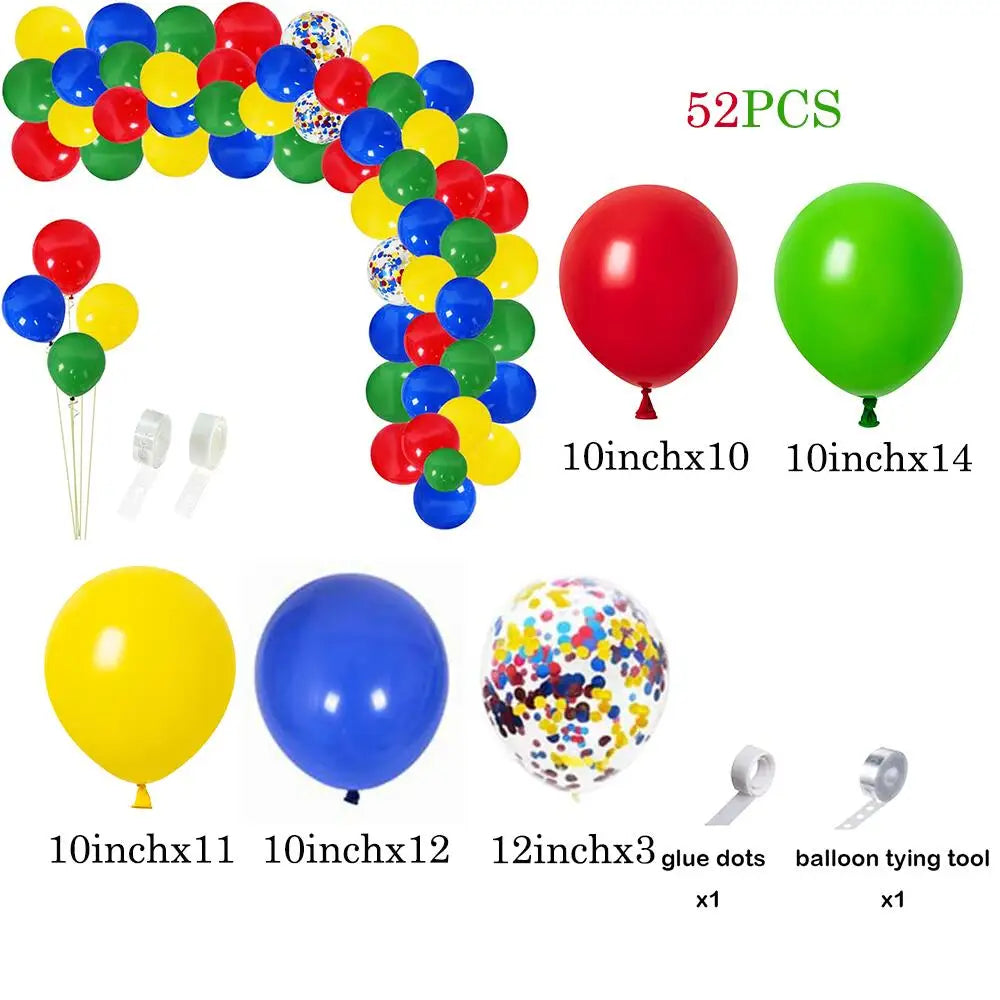 Karneval Zirkus Ballon Girlande Kit Rot Blau Gelb Regenbogen Konfetti Ballon Bogen Stern Folienballon Geburtstag Karneval Party Dekor