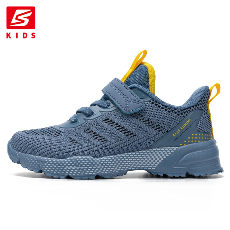 Baasploa Children Running Shoes Fashion Lightweight Boys Sport Sneakers Breathable Mesh Tenis School Shoes for Boys Kids Sneaker.