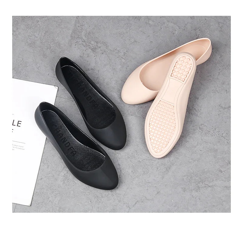 New ladies sandals soft pvc plastic flat non-slip women flat shoes 2022.