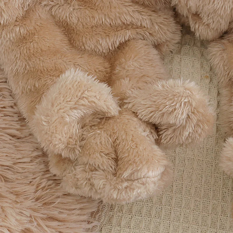 Herbst und Winter Neue Baby Plüsch Klettern Kleidung Baby Warme und Dicke Cartoon Hund Kaninchen Nette Baumwolle Kleidung für 0-2 jahre