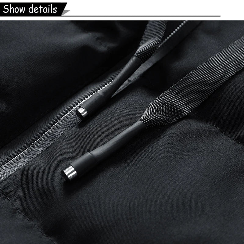 Men Autumn Sleeveless Outdoors Casual Solid Warm Vest Men Winter Detachable Hooded Fleece Pocket Zipper Fashion Vest Male Coat.