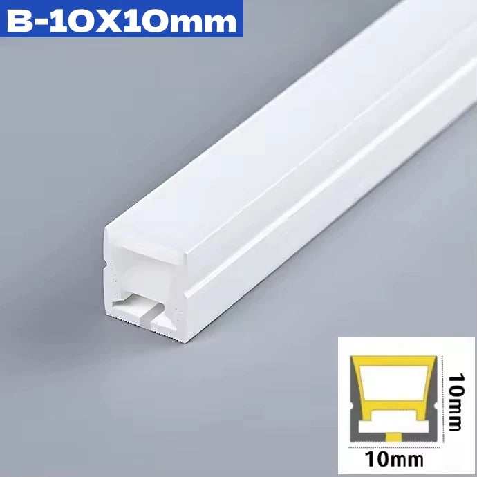 1M-10M Rimless LED Neon Rope Lamp Silicone Tube Diffuser Channel For WS2811 WS2812B Recessed Outdoor Ribbon Flexible Strip Light