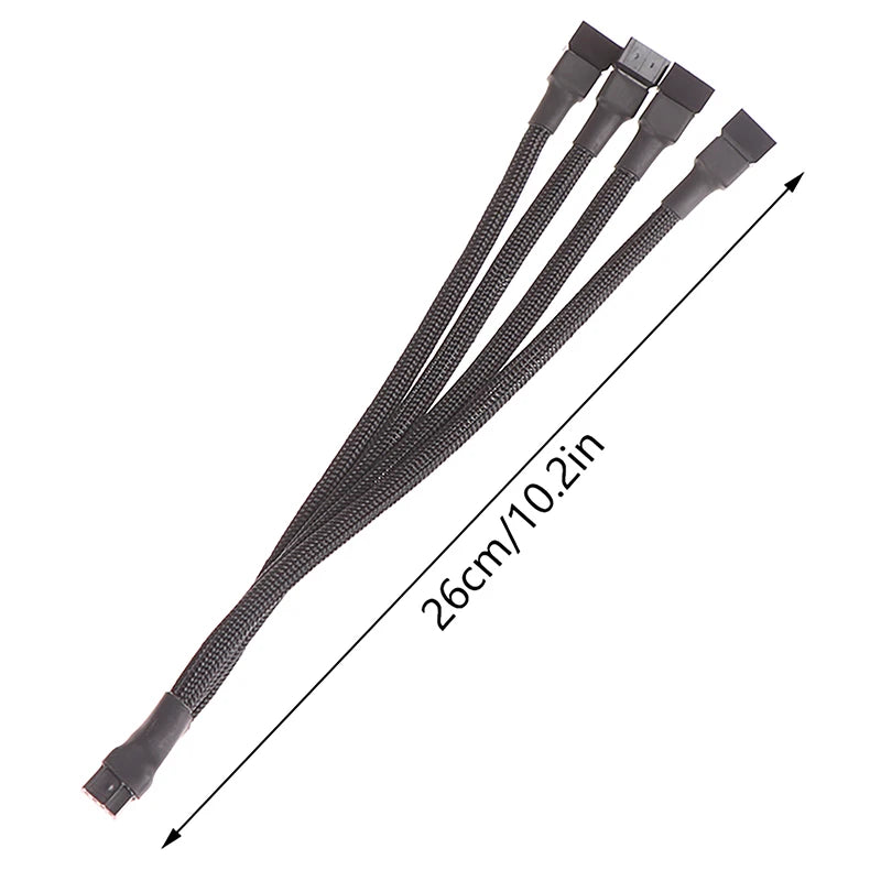 PWM Fan Splitter 4pin Adapter Cable 1 To 1 2 3 4 Computer CPU Fan Splitter PC Fan Extension Power Cable Fan Cooling Y Splitter.