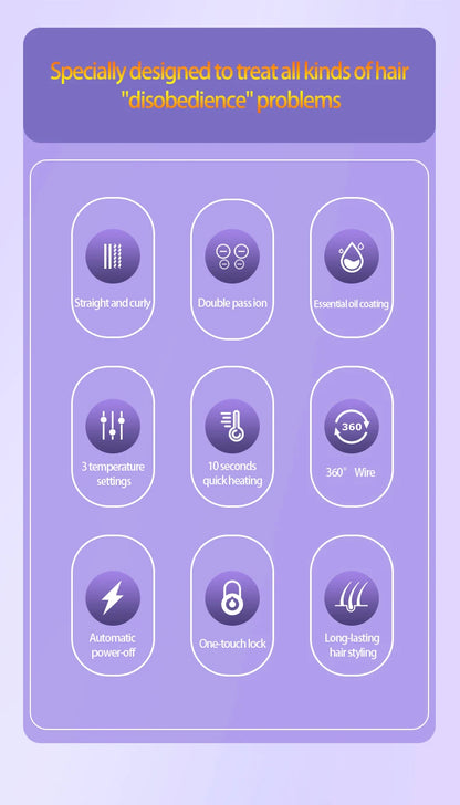 Women's Electric Hairbrush For Xiaomi Straight Hair Curly Hair 2 in 1 Negative Ion Hair Care 10 Seconds Quick Heating Hairbrush.