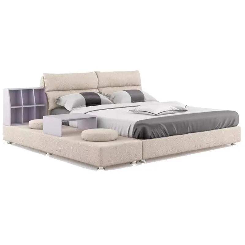 Ästhetik Minimalistisches Bett Nordisches Design Modisches High-End-modernes Bett Bequeme leichte Luxusqualität Cama De Casal-Möbel