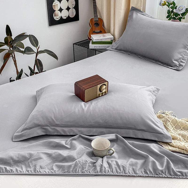 1PC solid color bed cap anti-slip protective cover dust covered sheet.