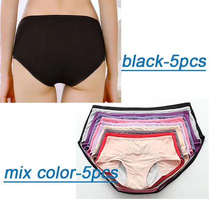 10pcs Leak Proof Menstrual Panties High Waist Women Period Underpants Plus Size 8XL Physiological Waterproof Briefs Wholesale