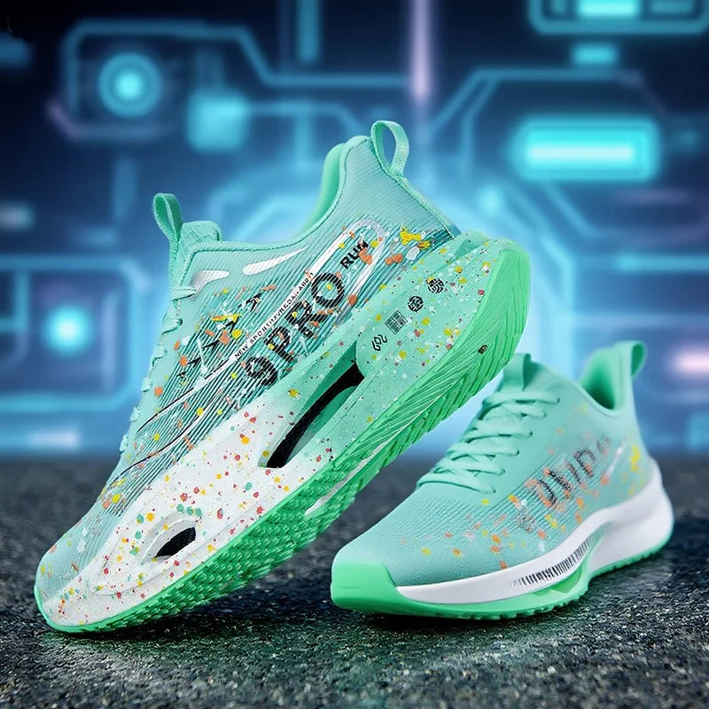 New Soft Sole Cushioning Men's Running Shoes for Women High-quality Road Jogging Shoes Light Comfy Sneakers Reflective Night Run