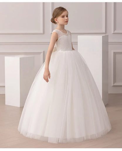 Brautjungfer Hochzeitskleid Blumenmädchen Prinzessin Kleid Elegante Mädchen Partykleider Klavier Performance Kleid Kinder Ballkleid.
